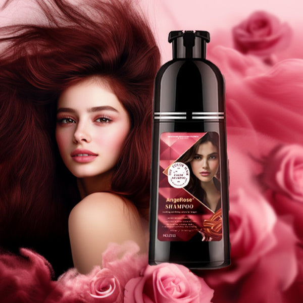 AngeRose Hair Color Shampoo, Hair Dye Shampoo, Instant Grey Hair Coverage, Wine Red, Chestnut Brown, Purple, Perfect Gifts for Women & Men