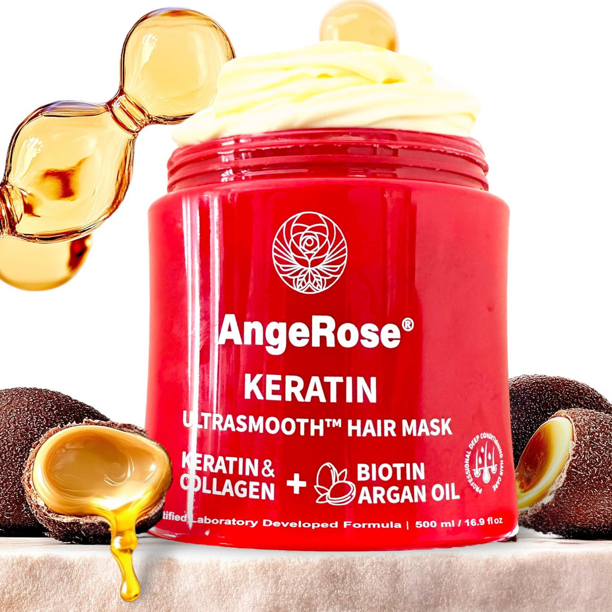 [AngeRose Deep Hair Care Kit] Hair Mask + Hair Vitamin Serum Capsules